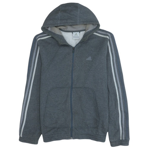 adidas Men's Grey Full Zip Fleece Hoodie Size M Sportswear