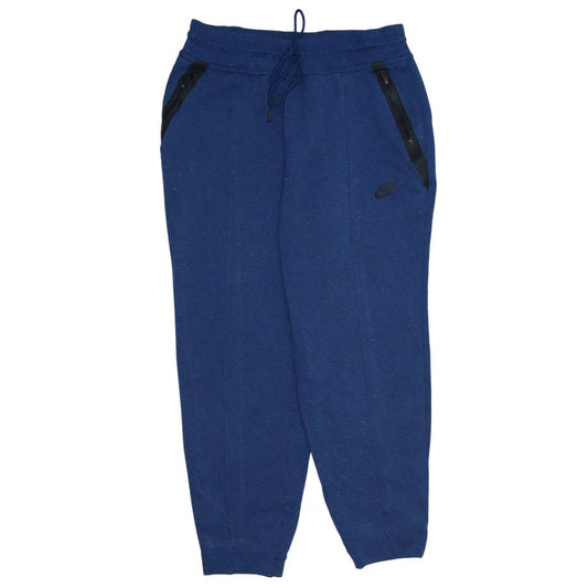 Nike Men's Blue Jogger Sweatpants M Regular Fit Zip Pocket Cotton Blend
