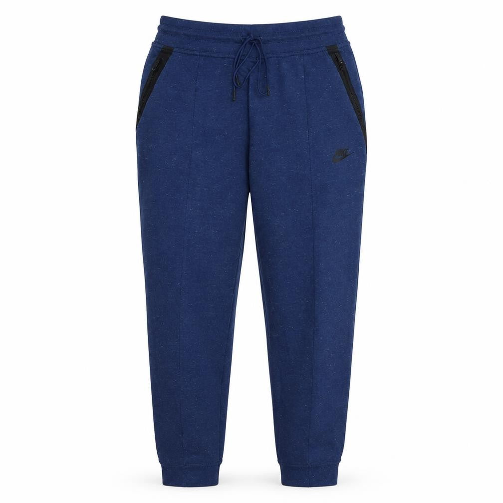 Front view of Nike Men's Blue Jogger Sweatpants M Regular Fit Zip Pocket Cotton Blend