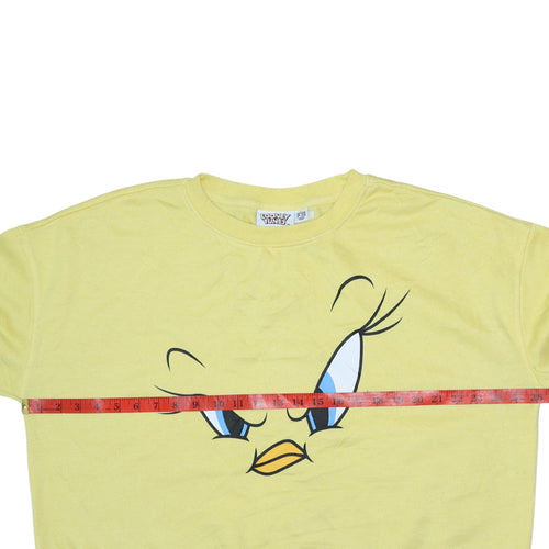 Primark Looney Tunes Womens Yellow Tweety Sweatshirt L 14/16 Cotton
