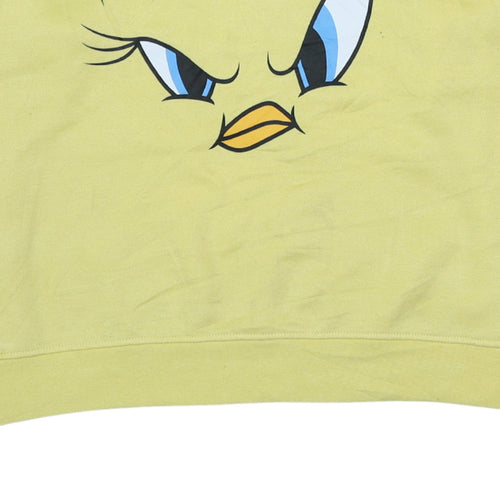 Primark Looney Tunes Womens Yellow Tweety Sweatshirt L 14/16 Cotton