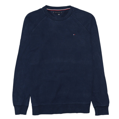 Tommy Hilfiger Men's Blue Cotton Crew Neck Sweatshirt Size M