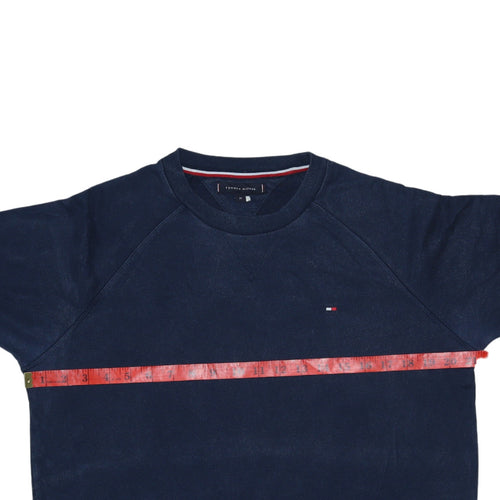 Tommy Hilfiger Men's Blue Cotton Crew Neck Sweatshirt Size M