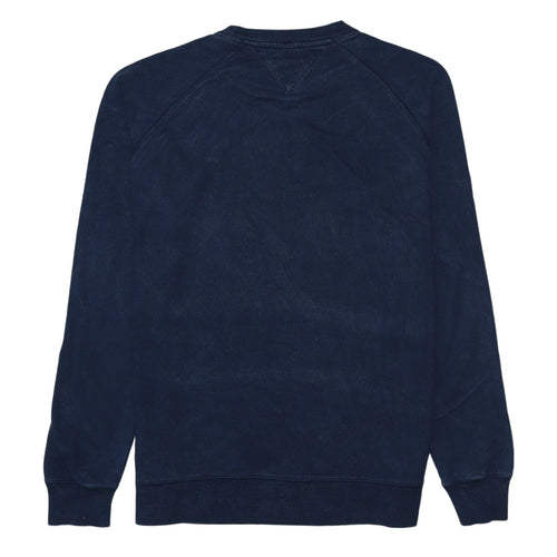 Tommy Hilfiger Men's Blue Cotton Crew Neck Sweatshirt Size M