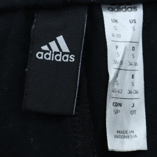 Adidas Womens Black Jogger Sweatpants Size 8-10 Fleece Activewear