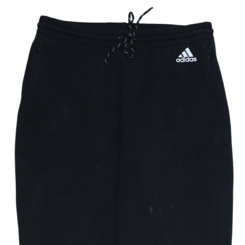 Adidas Womens Black Jogger Sweatpants Size 8-10 Fleece Activewear