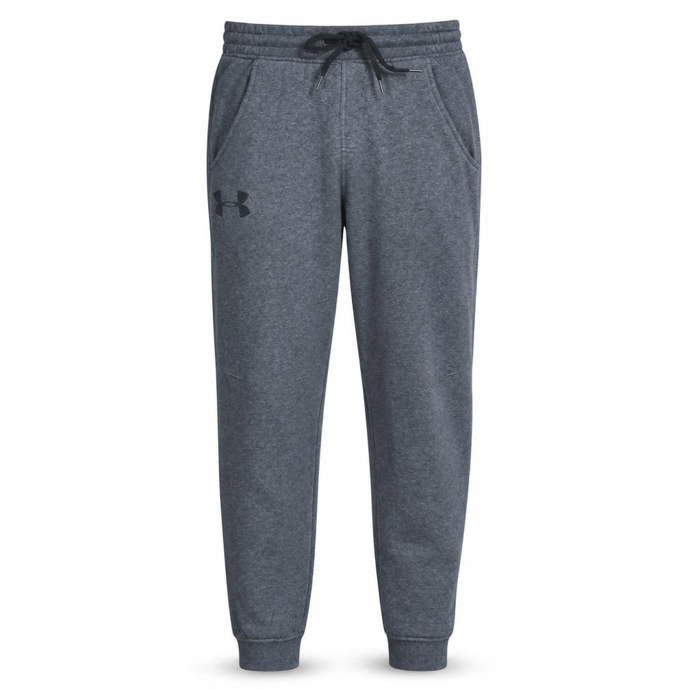 Front view of Under Armour Men's Grey Jogger Sweatpants Tapered Fit M