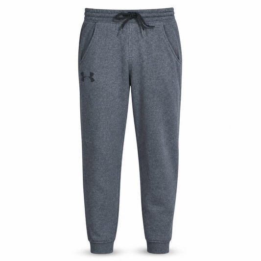 Front view of Under Armour Men's Grey Jogger Sweatpants Tapered Fit M