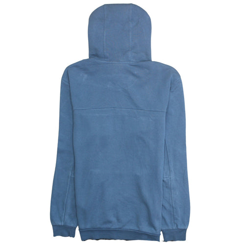 Adidas Men's Blue Pullover Hoodie Size L Regular Fit Logo Fleece