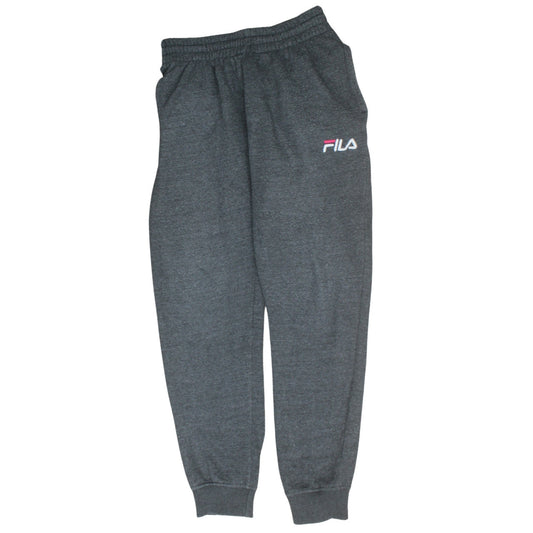 FILA Mens Grey Jogger Sweatpants Tapered Fit Activewear Trousers M