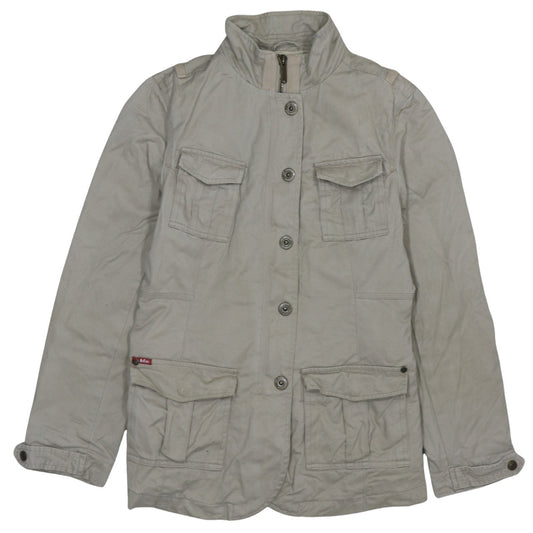 Lee Cooper Womens Beige Cotton Military Jacket Size L