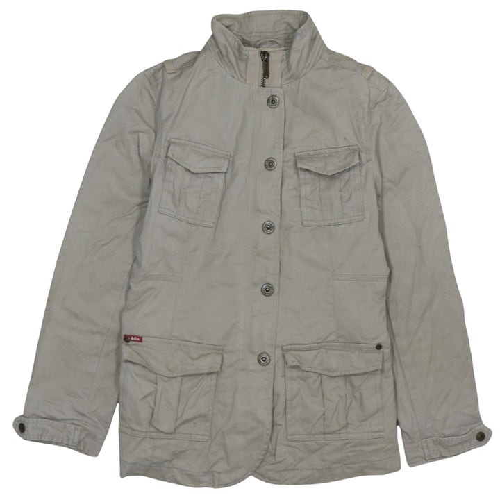 Lee Cooper Womens Beige Cotton Military Jacket Size L