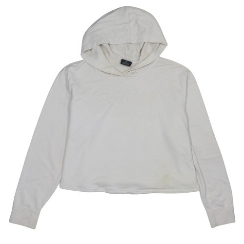 Nike Women's White Pullover Hoodie 1X Cotton Blend Long Sleeve
