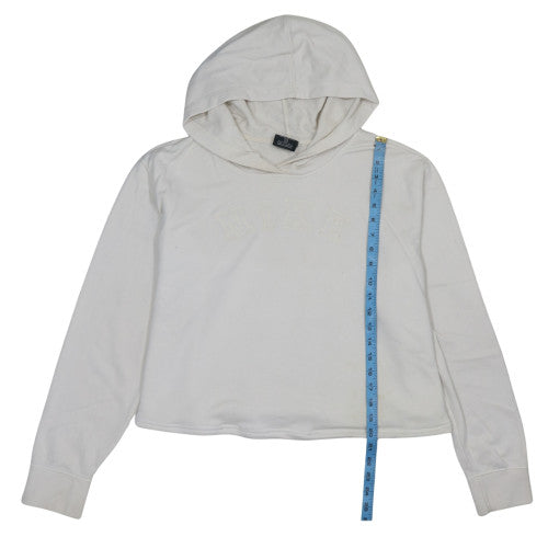 Nike Women's White Pullover Hoodie 1X Cotton Blend Long Sleeve