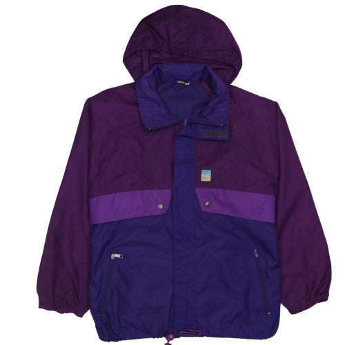 Catch and Keep Mens Purple L Windbreaker Hooded Jacket