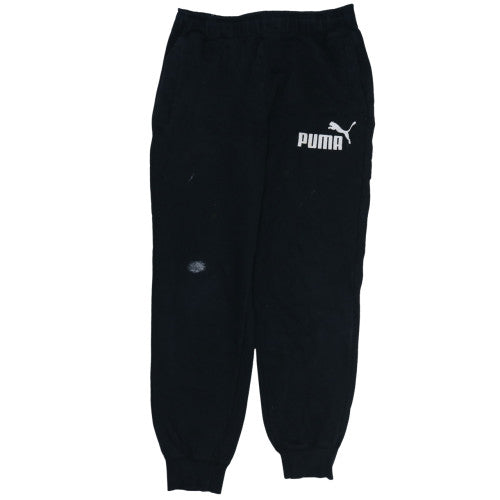 Puma Men's Black Jogger Sweatpants Size M Fleece Activewear Trousers