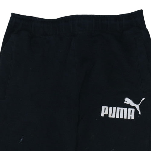 Puma Men's Black Jogger Sweatpants Size M Fleece Activewear Trousers