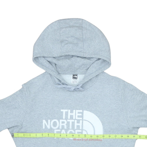 The North Face Men's Grey Pullover Hoodie Small Cotton Blend