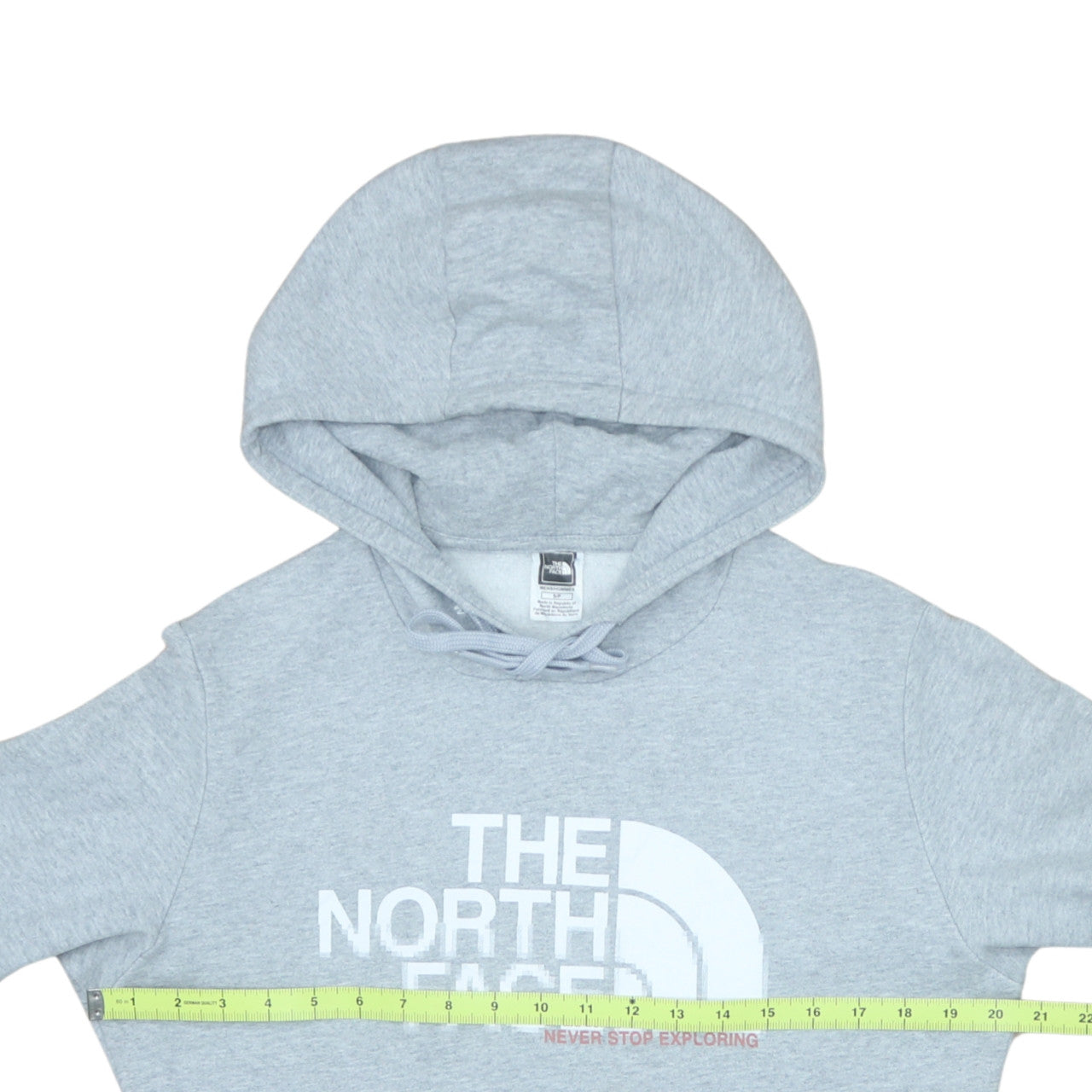 The North Face Men's Grey Pullover Hoodie Small Cotton Blend