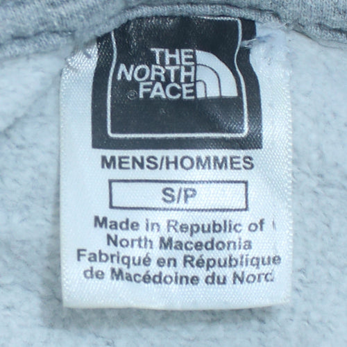 The North Face Men's Grey Pullover Hoodie Small Cotton Blend