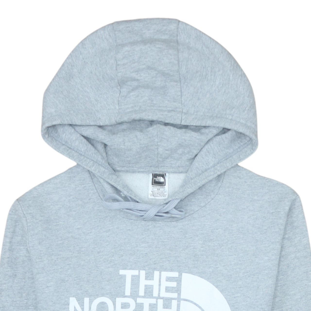 The North Face Men's Grey Pullover Hoodie Small Cotton Blend
