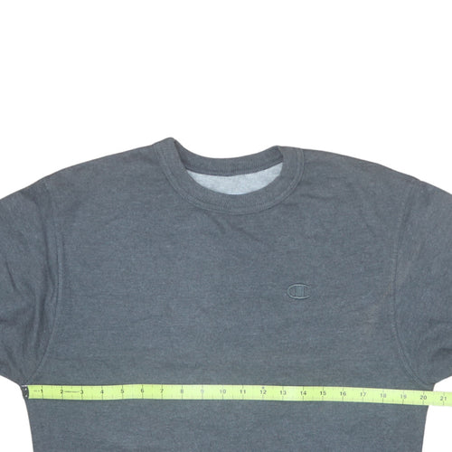Champion Men's Grey Small Crew Neck Pullover Sweatshirt
