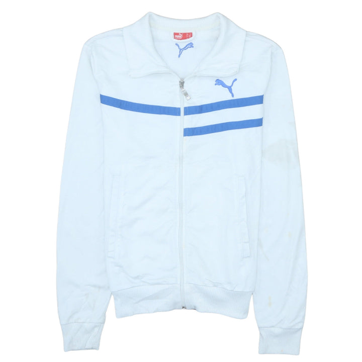 Puma Men's White Track Jacket Size S Regular Fit Full Zip Sportswear