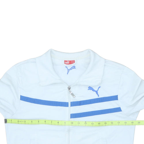 Puma Men's White Track Jacket Size S Regular Fit Full Zip Sportswear