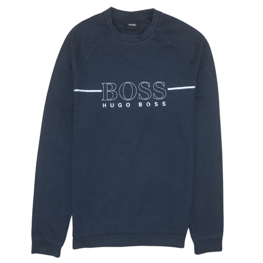 Hugo Boss Men's Blue Logo Crew Neck Sweatshirt Size S