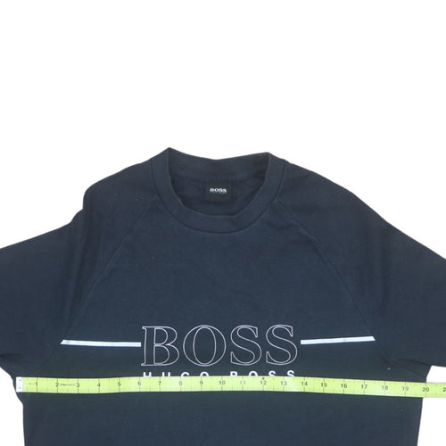 Hugo Boss Men's Blue Logo Crew Neck Sweatshirt Size S
