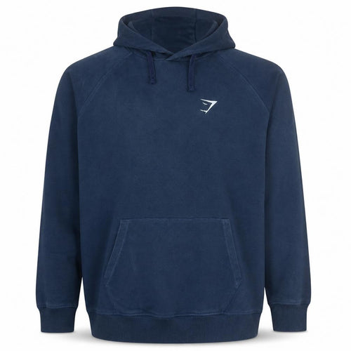 Gymshark Men's Blue Pullover Hoodie 2XL Regular Fit Fleece Sweatshirt
