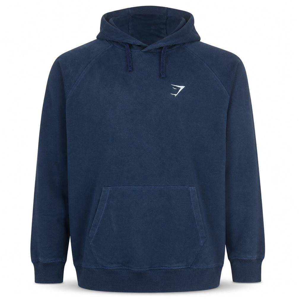 Gymshark Men's Blue Pullover Hoodie 2XL Regular Fit Fleece Sweatshirt