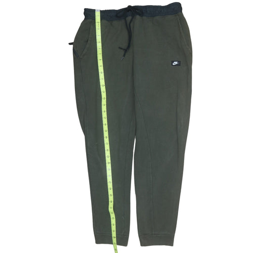 Nike Men’s Green Fleece Jogger Trousers L Regular Fit Activewear
