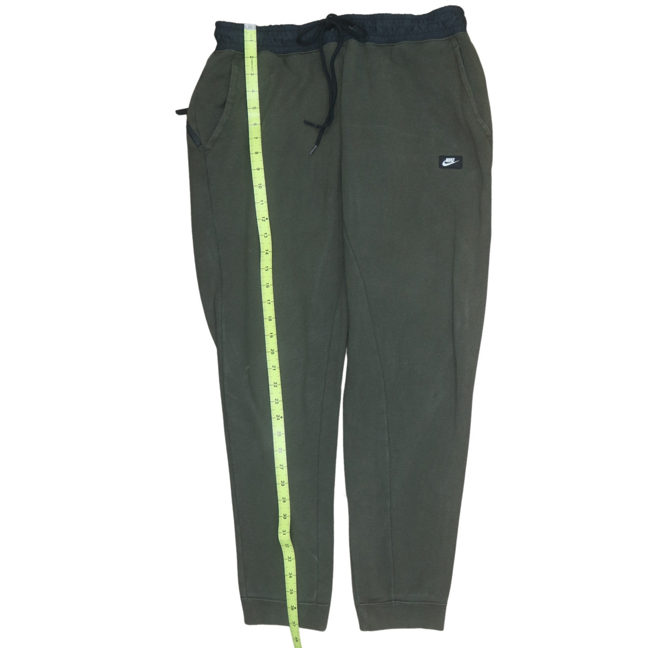 Nike Men’s Green Fleece Jogger Trousers L Regular Fit Activewear