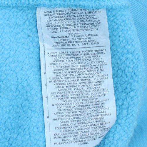 Nike Men's Blue Pullover Hoodie M Logo Graphic Sportswear