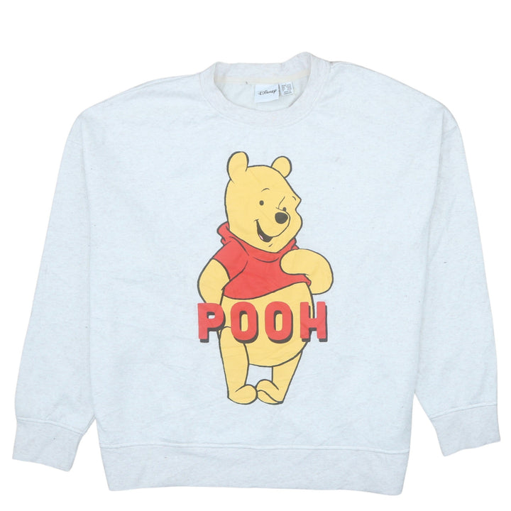 Disney Womens Grey Winnie the Pooh Pullover Sweatshirt Size L