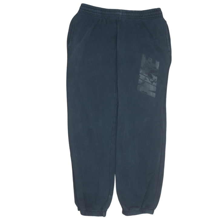 Nike Men's Blue Fleece Jogger Trousers Size L Comfortable Activewear