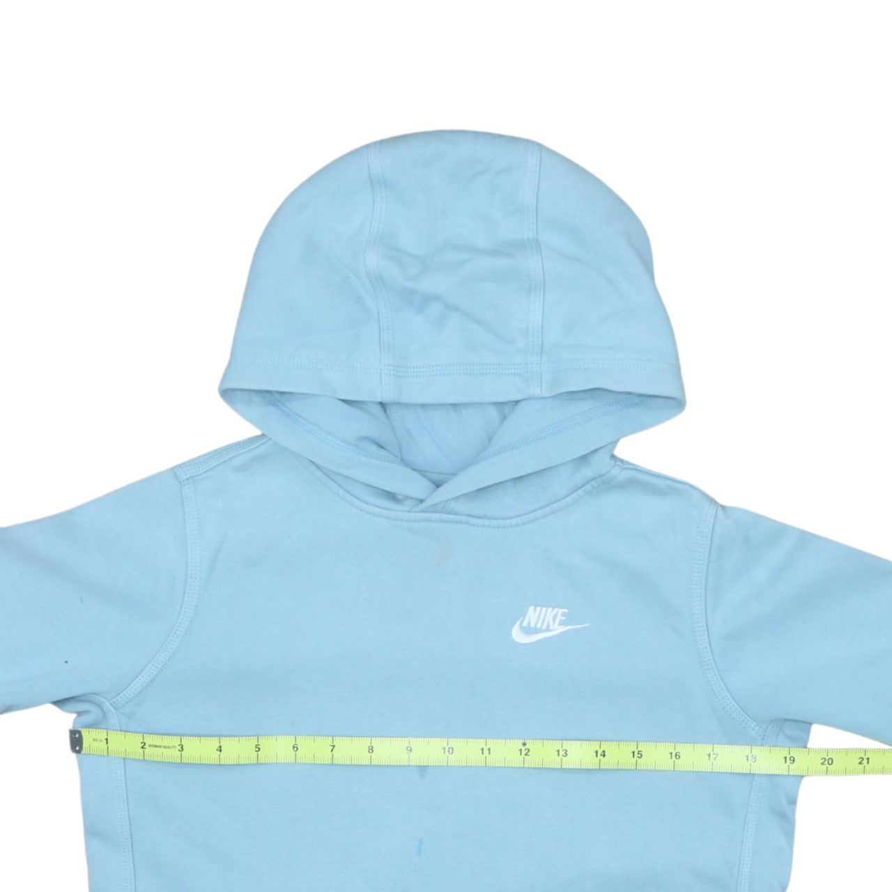 Nike Boys Blue Pullover Hoodie Size 11-12 Years Fleece Logo Sweatshirt