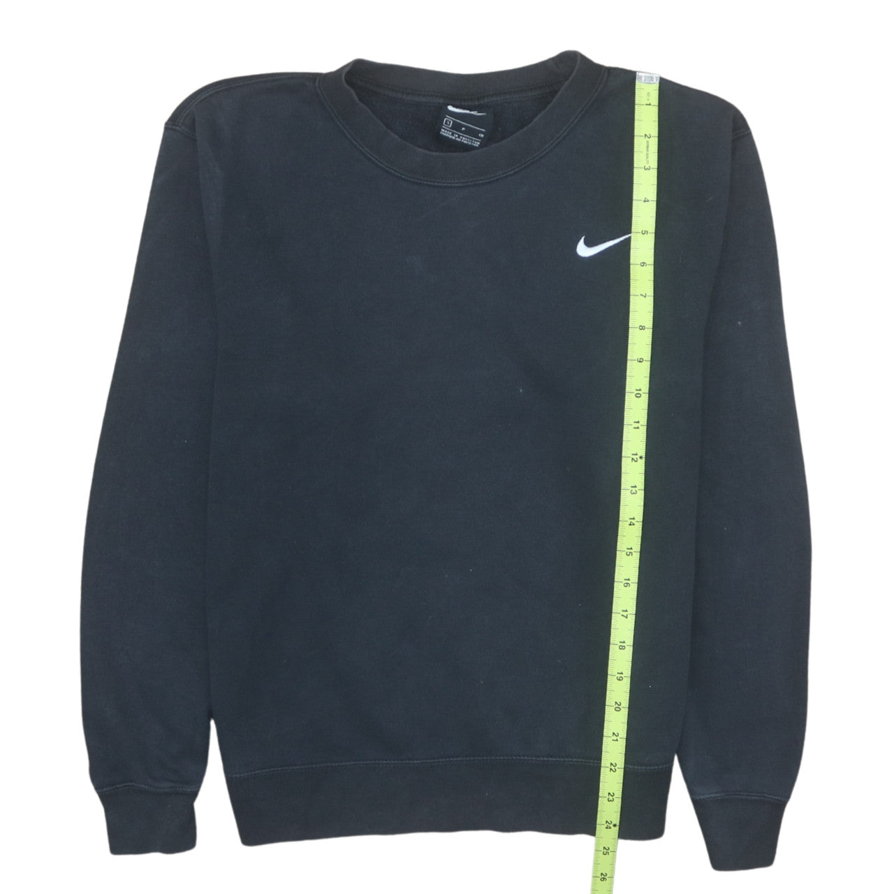 Nike Men's Black Small Crew Neck Pullover Fleece Sweatshirt