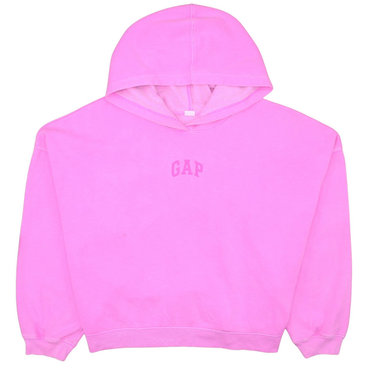 GAP Womens Pink Pullover Hoodie XL Cotton Blend Logo Sweatshirt