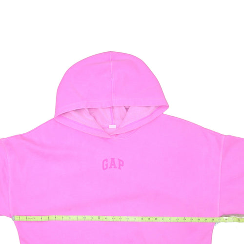 GAP Womens Pink Pullover Hoodie XL Cotton Blend Logo Sweatshirt