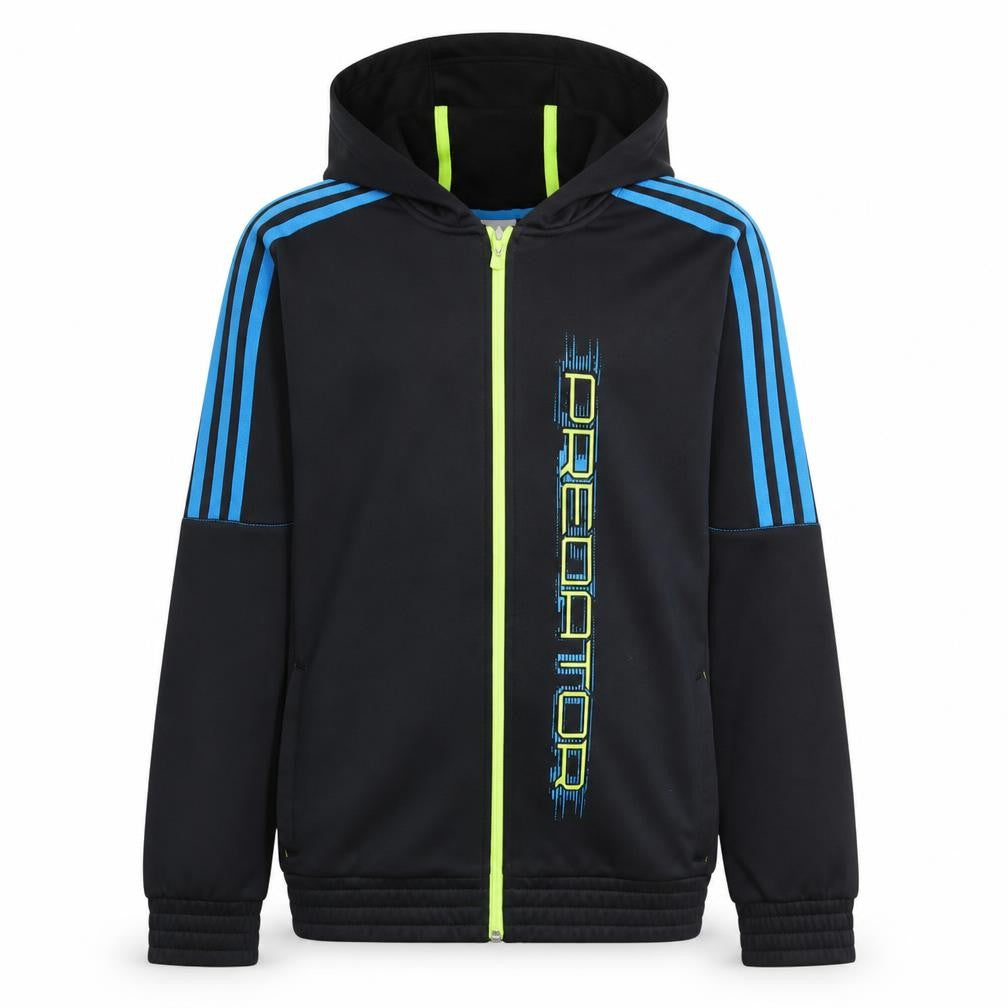 Adidas Boys Black Predator Full Zip Hoodie 15-16 Years