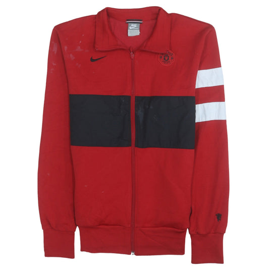 Nike Mens Red Black Track Jacket Size M Manchester United Sportswear