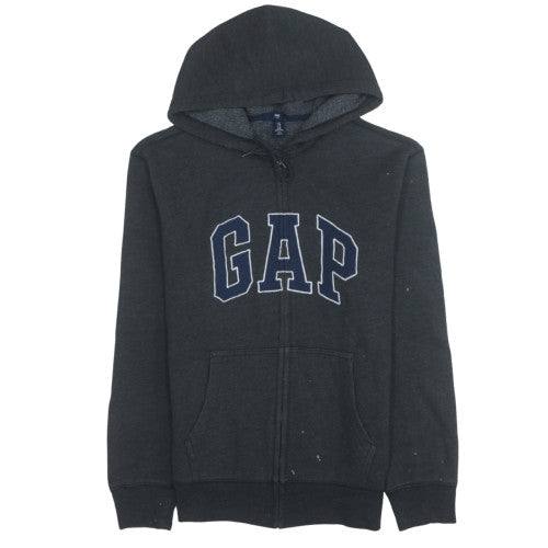 GAP Men’s Black Full Zip Hoodie M Logo Fleece Sweatshirt