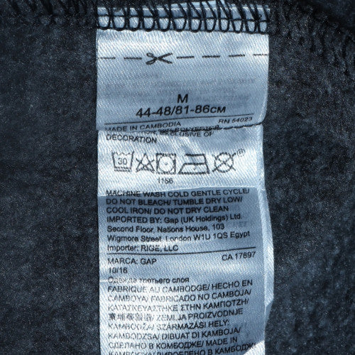 GAP Men’s Black Full Zip Hoodie M Logo Fleece Sweatshirt