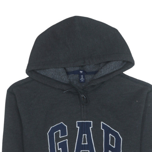 GAP Men’s Black Full Zip Hoodie M Logo Fleece Sweatshirt