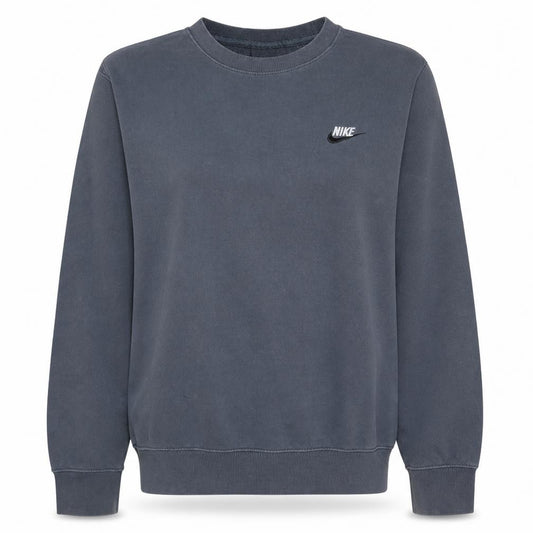 Front view of Nike Women’s Blue Crew Neck Pullover Sweatshirt, size S