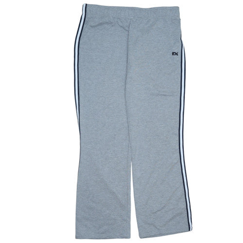 Nxt Active Women Grey Track Pants Size 16L Elastic Waist Side Stripe