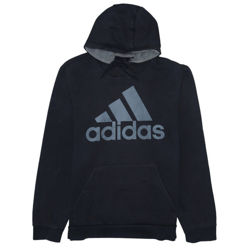 Adidas Men's Black Pullover Hoodie L Regular Fit Sportswear