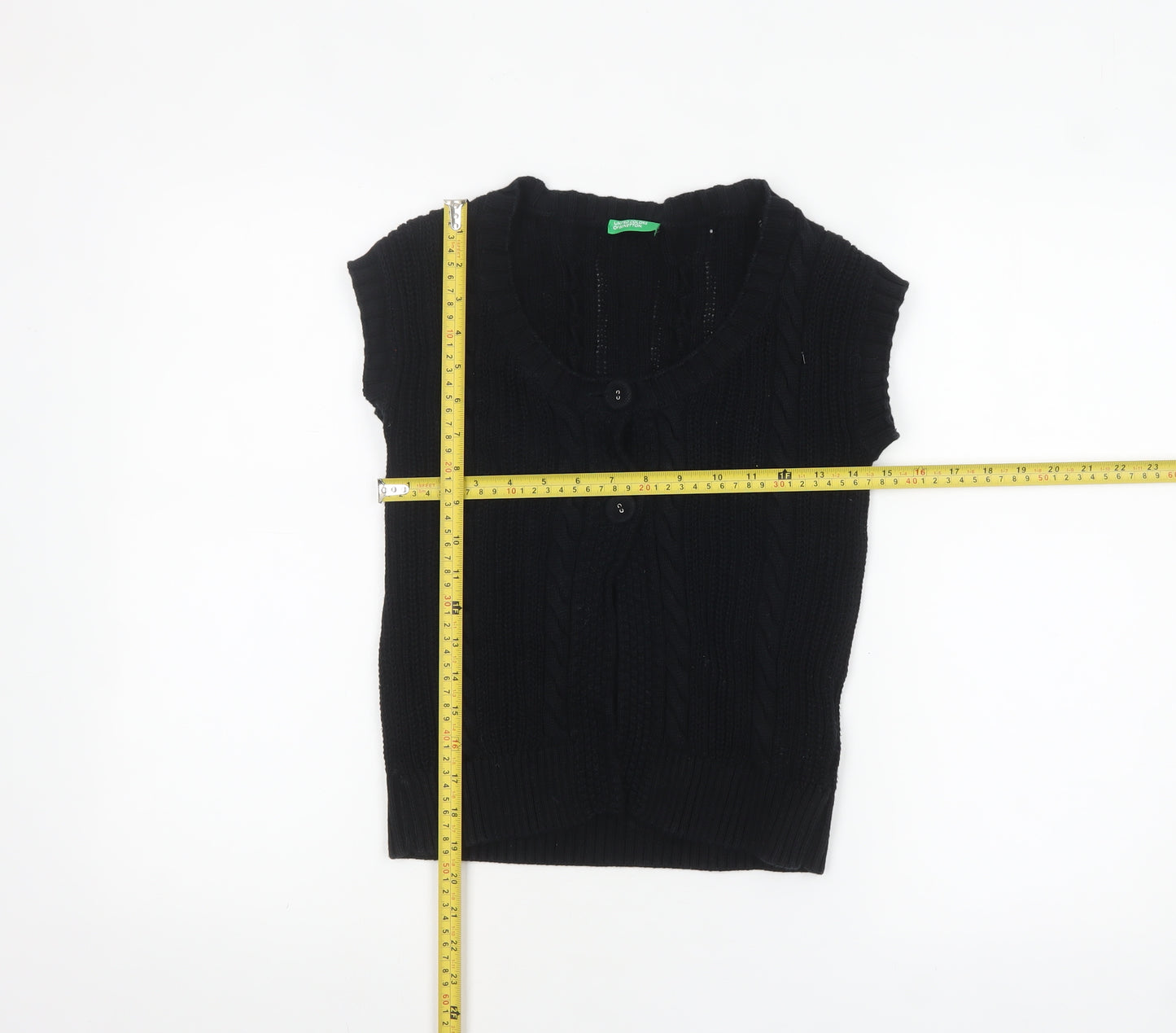 United Colors of Benetton Women's Black Knit Cardigan S